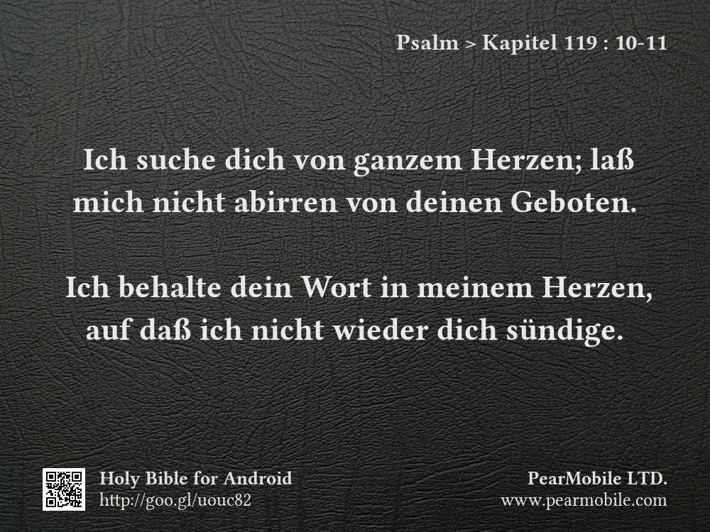 Psalm, Kapitel 119:10-11